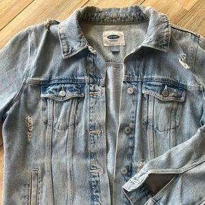 Like new! Old Navy, destroyed vintage denim jean jacket